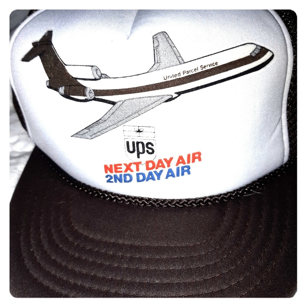 VINTAGE 80S TO 90S UPS Next Day Air  snap back hat